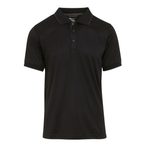 Regatta Navigate Black Sustainable Short-Sleeve Polo Shirt (TRS264)