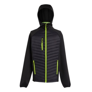 Regatta Navigate Hybrid Puffer Jacket (Black/Lime Green)