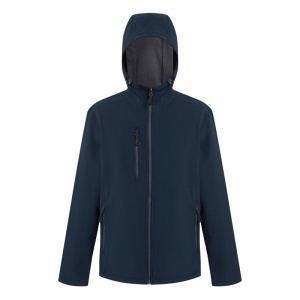 Regatta Navigate Two-Layer Hooded Softshell Jacket (Navy/Seal Grey)