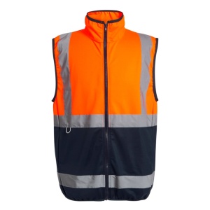 Regatta Pro Hi-Vis Lightweight Orange/Navy Full-Zip Reflective Gilet (TRS257)