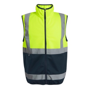 Regatta Pro Hi-Vis Lightweight Yellow/Navy Full-Zip Reflective Gilet (TRS257)