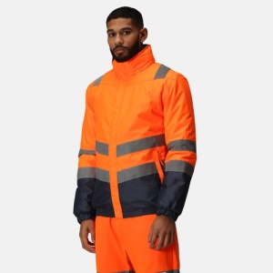 Regatta Pro Hi-Vis Two-Tone Bomber Jacket (Orange)