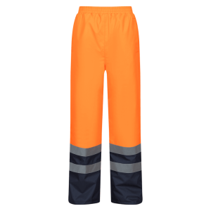 Regatta Pro Orange Hi-Vis Two-Tone Insulated Waterproof Overtrousers (TRJ523)