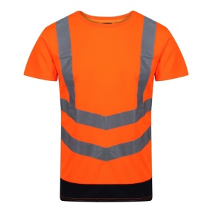 Regatta Pro Orange Two-Tone Hi-Vis Short-Sleeve T-Shirt (TRS194)