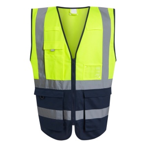 Regatta Pro Executive Two-Tone Yellow/Navy Hi-Vis Work Vest (TRS251)