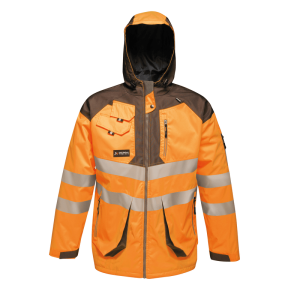 Regatta Pro Waterproof Hi-Vis Parka Jacket (Orange)