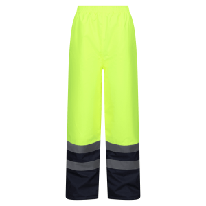 Regatta Pro Yellow Hi-Vis Two-Tone Insulated Waterproof Overtrousers (TRJ523)