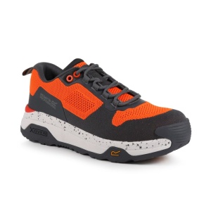 Regatta Professional TRK212 Men's Crossfort S1 Safety Trainers (Flame Orange/Gun Metal)