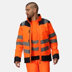 Regatta Pro Hi-Vis Two-Tone Heated Jacket (Orange)