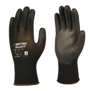 Skytec Basalt R Black PU-Coated Precision Dexterity Work Gloves