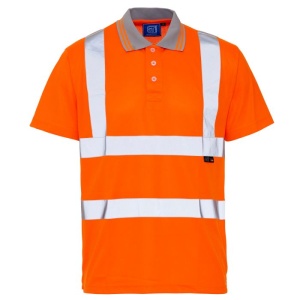 Supertouch Bird Eye Hi-Vis Polo Shirt (Orange)