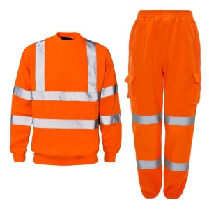 Supertouch Hi-Vis Jogging Bottoms And Sweatshirt Railway Bundle