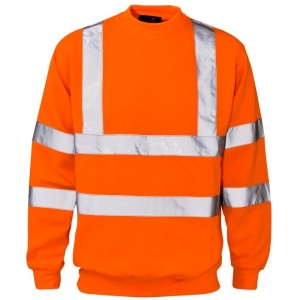 Supertouch Hi-Vis Crew Neck Sweatshirt (Orange)