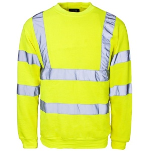 Supertouch Hi-Vis Crew Neck Sweatshirt (Yellow)