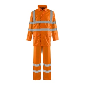 Supertouch Hi-Vis Two Piece Lite Rainsuit (Orange)