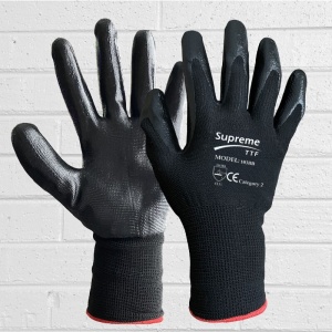 Supreme TTF 103BB Black Nitrile Coated Work Gloves