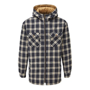 Fort Workwear 125 Penarth Fleece-Lined Zip Hoodie (Blue Check)