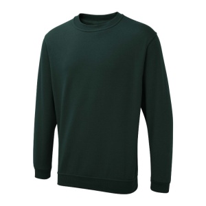 Uneek UX3 Brushed Polycotton Work Sweatshirt (Bottle Green)