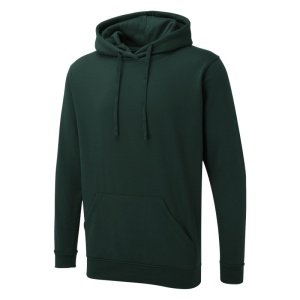 Uneek UX4 Brushed Polycotton Hooded Work Sweatshirt (Bottle Green)