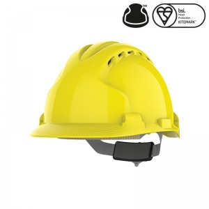 JSP MK EVO8 Vented Yellow Safety Helmet with Slip Ratchet