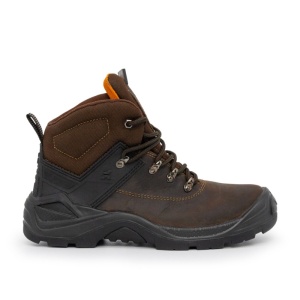 Xpert Warrior S3 Safety Steel Toecap Laced Boots (Brown)