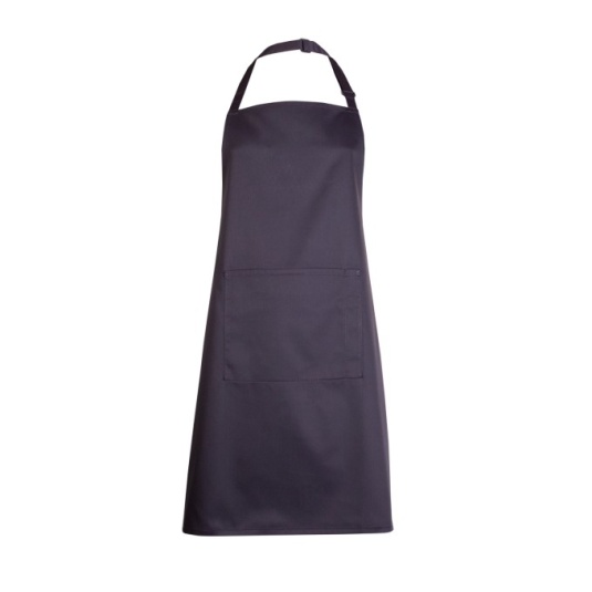 Uneek UC940 Bib Apron with Pocket (Black)