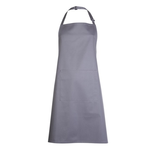 Uneek UC940 Bib Apron with Pocket (Dark Grey)