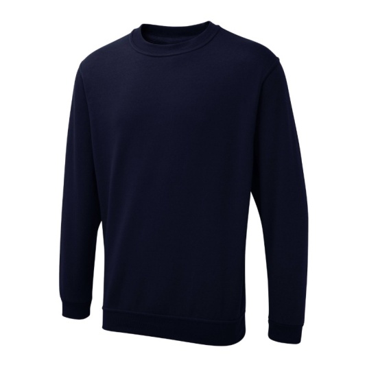 Uneek UX3 Brushed Polycotton Work Sweatshirt (Navy)