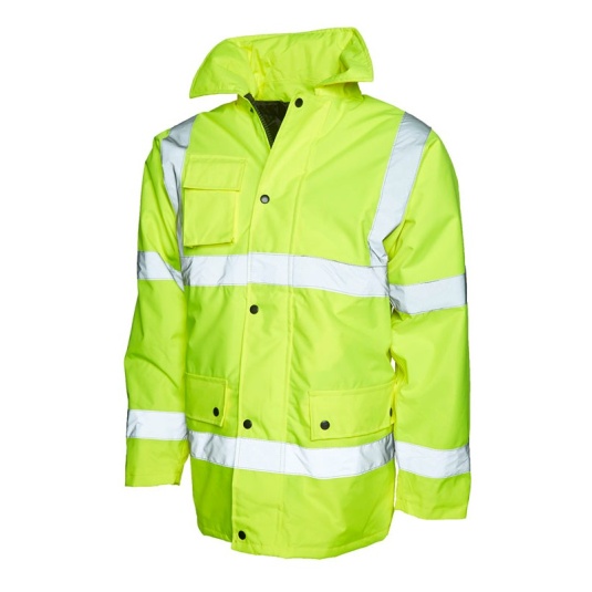 Uneek UC803 Hi-Vis Waterproof Road Safety Jacket (Yellow)